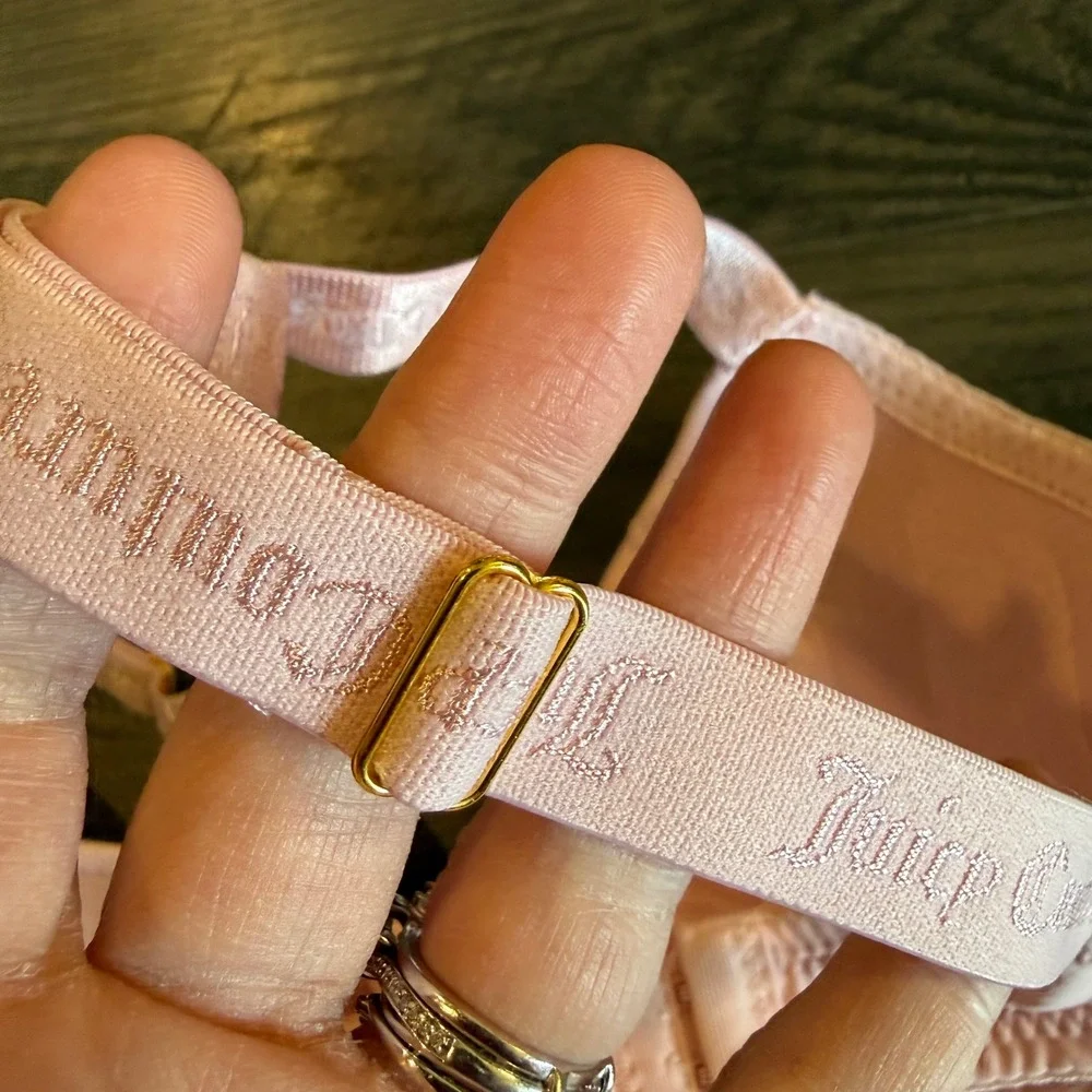 Juicy Couture‎ Pink Logo Strap T-Shirt Bra Underwire 34C 4603-65